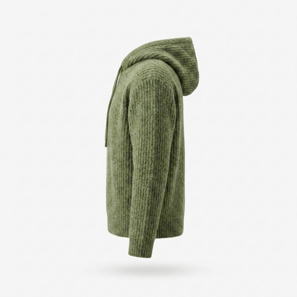 Allsaints Leather - Cator | Rib-Knit Relaxed-Fit Hoodie Unisex