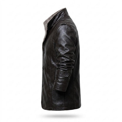 Allsaints Leather - Radan | Sherpa-Lined Button-Front Leather Jacket Men