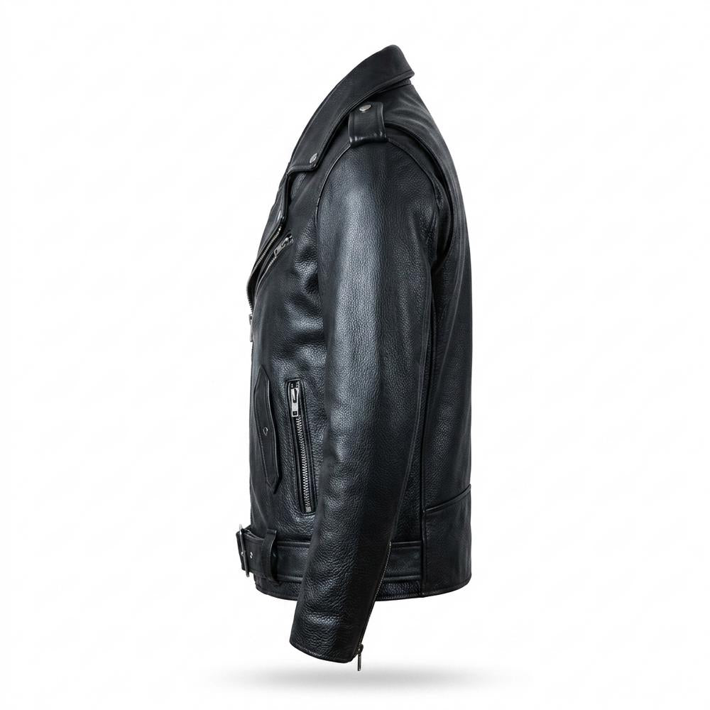 Allsaints Leather - Nolin | Asymmetrical Belted Leather Jacket Men