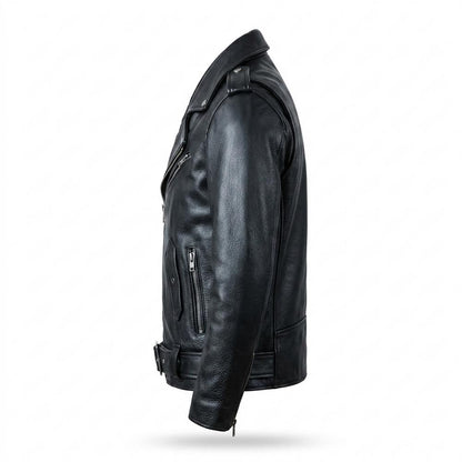 Allsaints Leather - Nolin | Asymmetrical Belted Leather Jacket Men