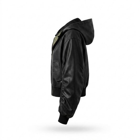 Allsaints Leather - Arvar | Hooded Reversible Leather Jacket Women