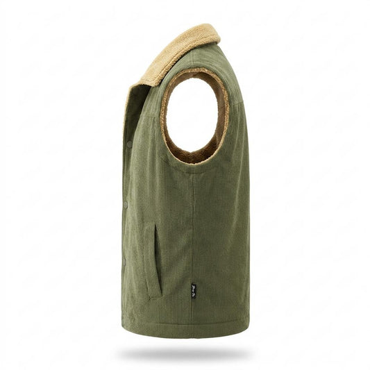 Allsaints Leather - Elnav | Corduroy Lined Vest Men