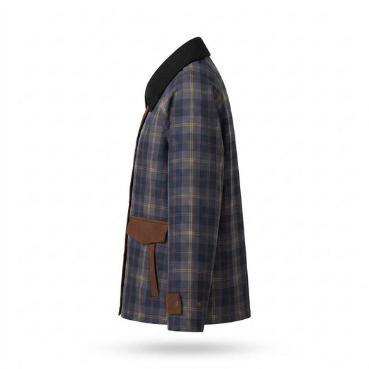 Allsaints Leather - Rovel | Plaid Button-Up Jacket Unisex