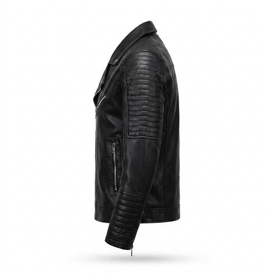 Allsaints Leather - Sesan | Quilted Asymmetrical Leather Jacket Men