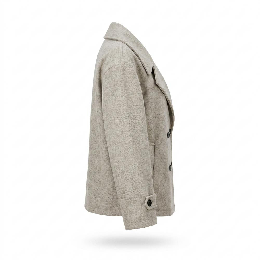 Allsaints Leather - Arzan | Double-Breasted Melange Coat Women