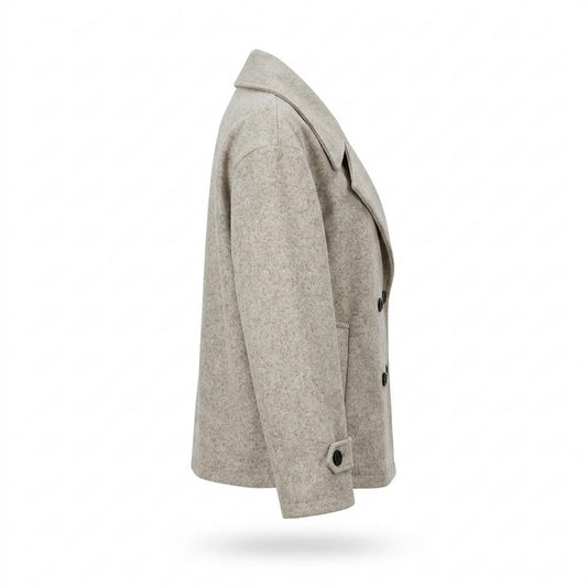 Allsaints Leather - Arzan | Double-Breasted Melange Coat Women