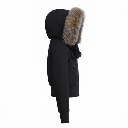 Allsaints Leather - Nosan | Fur-Trimmed Cropped Jacket Women