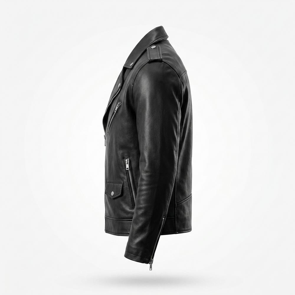 Allsaints Leather - Nivar | Asymmetrical Belted Leather Jacket Unisex