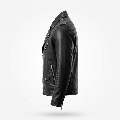 Allsaints Leather - Nivar | Asymmetrical Belted Leather Jacket Unisex