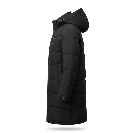 Allsaints Leather - Sadar | Padded Hooded Coat Men