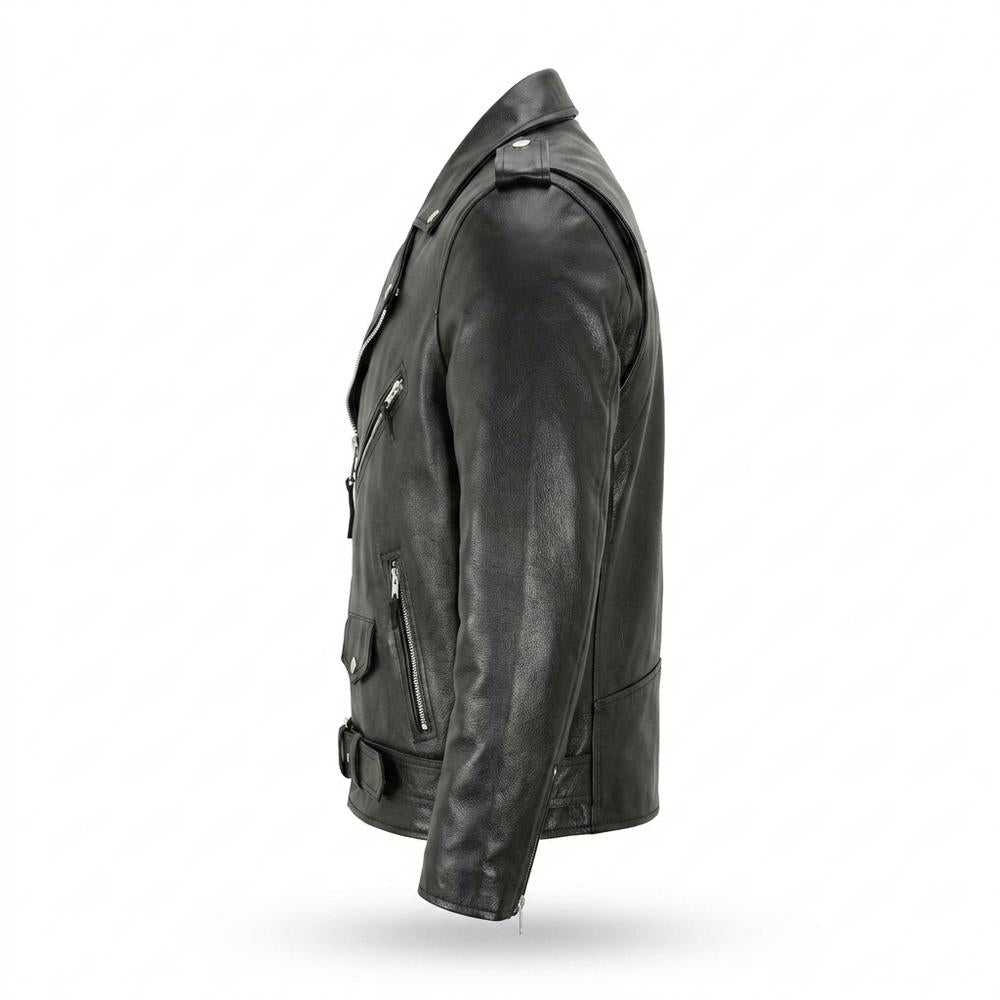 Allsaints Leather - Keron | Asymmetrical Belted Leather Jacket Unisex