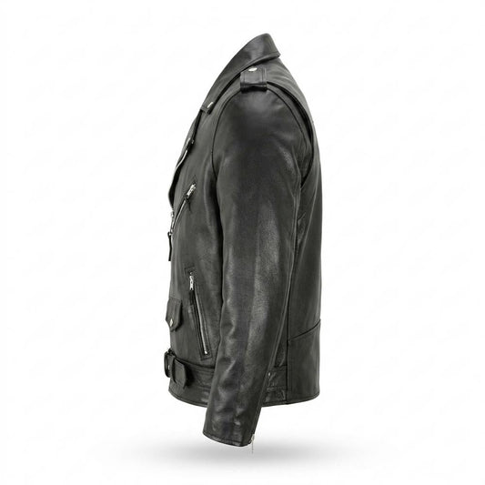 Allsaints Leather - Keron | Asymmetrical Belted Leather Jacket Unisex
