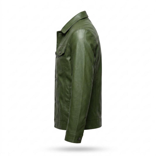 Allsaints Leather - Zalom | Button-Front Collared Leather Jacket Men