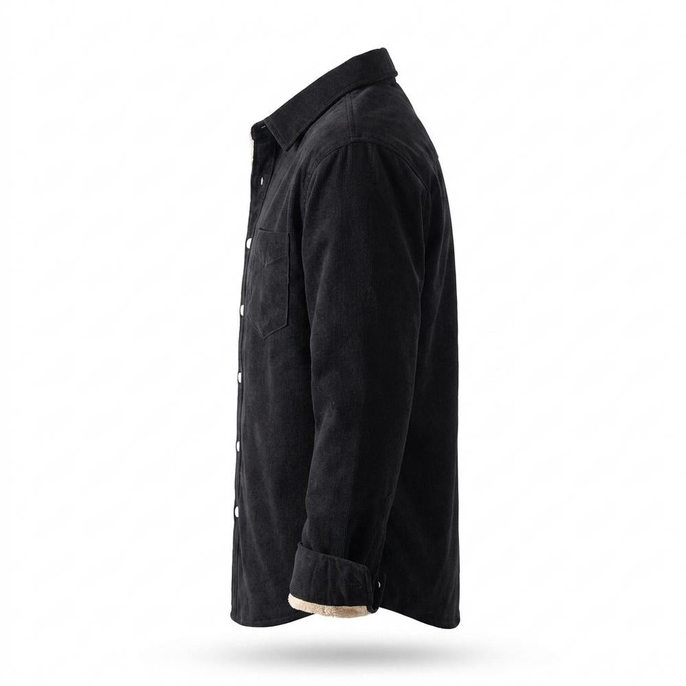 Allsaints Leather - Seram | Fleece-Lined Button-Up Shirt Men