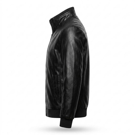 Allsaints Leather - Yopim | Zippered Stand-Collar Leather Jacket Men