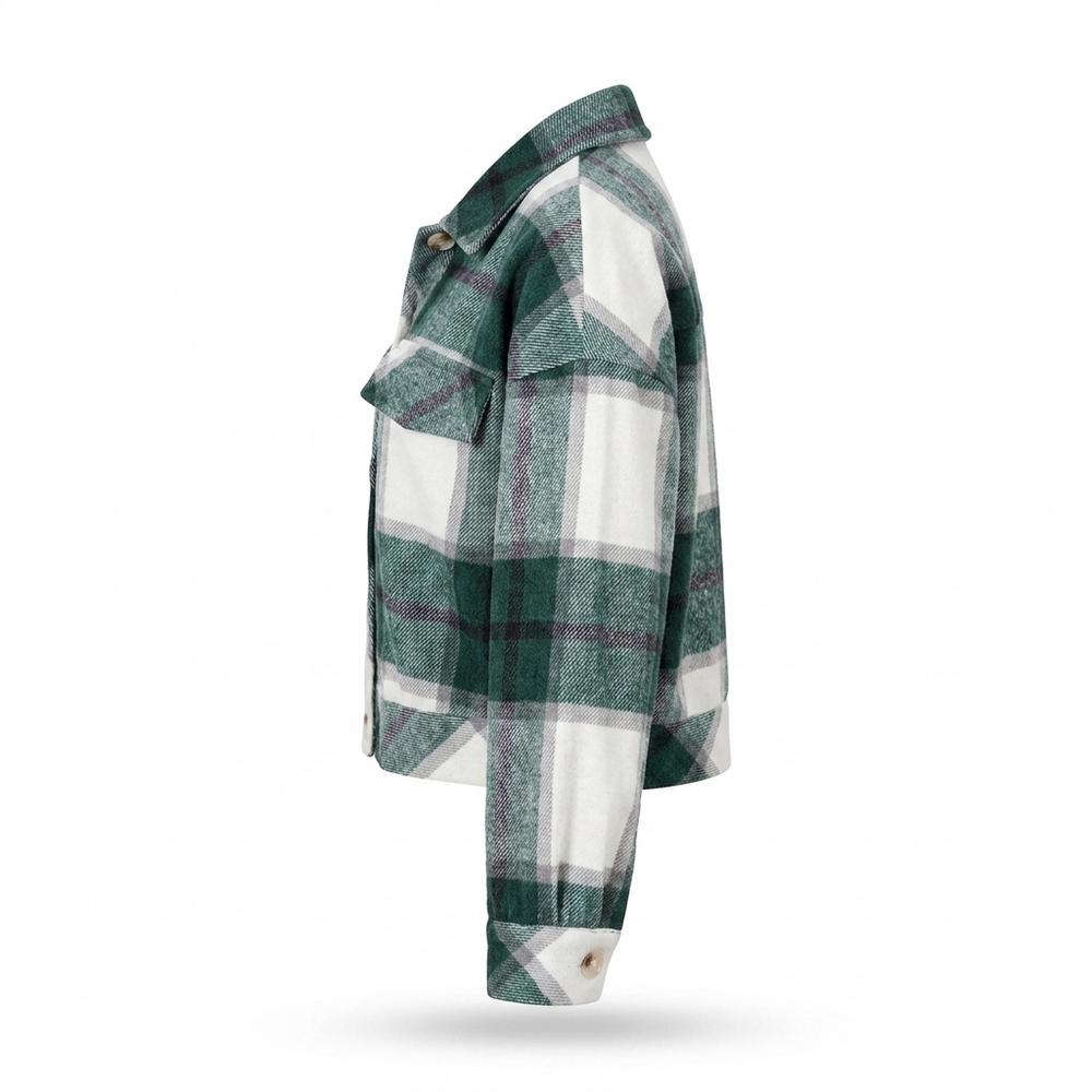 Allsaints Leather - Elsan | Plaid Cropped Jacket Women