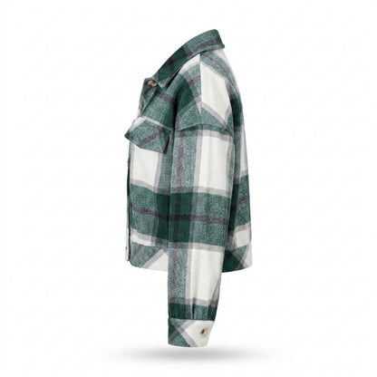 Allsaints Leather - Elsan | Plaid Cropped Jacket Women