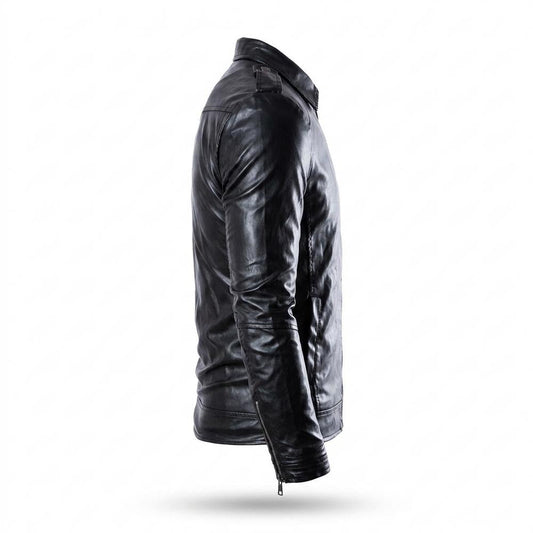 Allsaints Leather - Napen | Zip-Up Tailored Leather Jacket Men