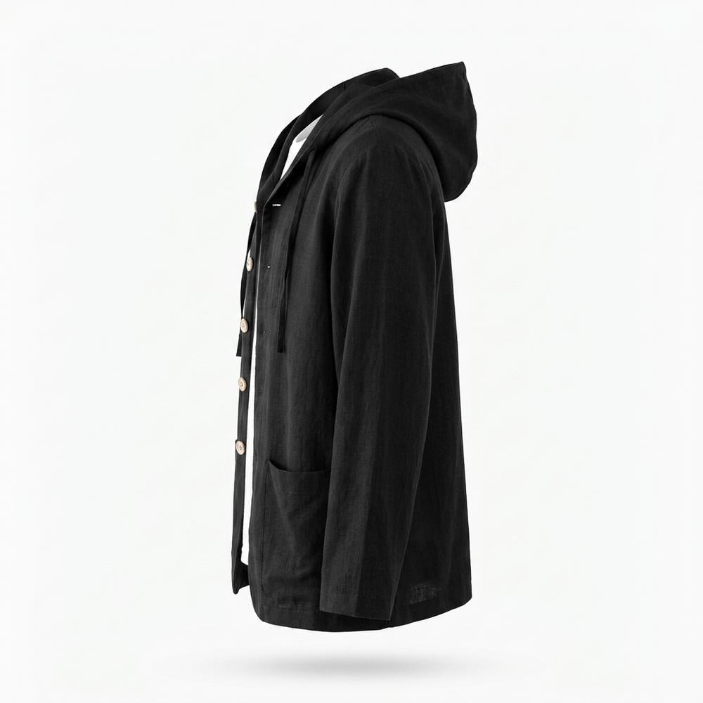 Allsaints Leather - Tilev | Hooded Linen Jacket Unisex