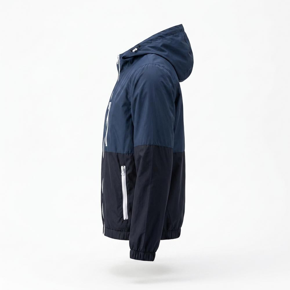 Allsaints Leather - Nelin | Color-Blocked Hooded Jacket Unisex