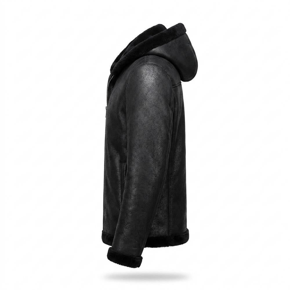 Allsaints Leather - Lanal | Hooded Shearling-Lined Jacket Men