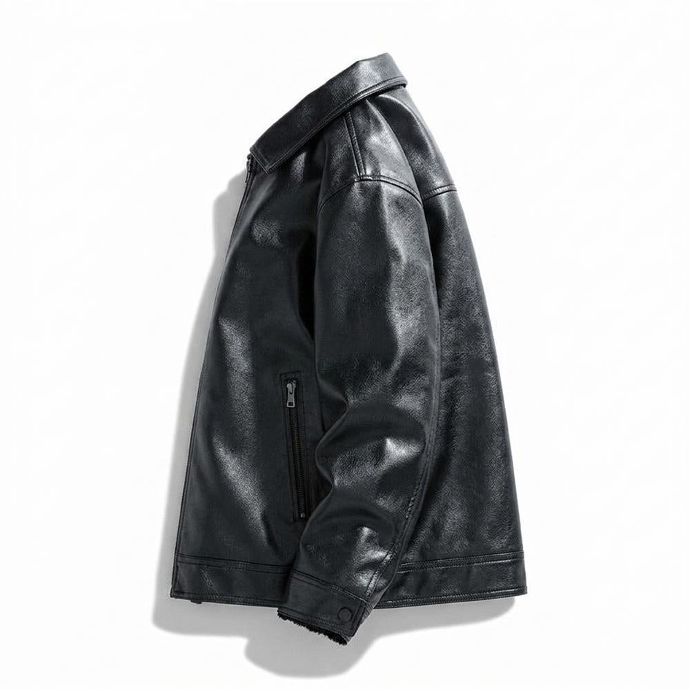 Allsaints Leather - Kesan | Sherpa-Lined Zip-Up Leather Jacket Men