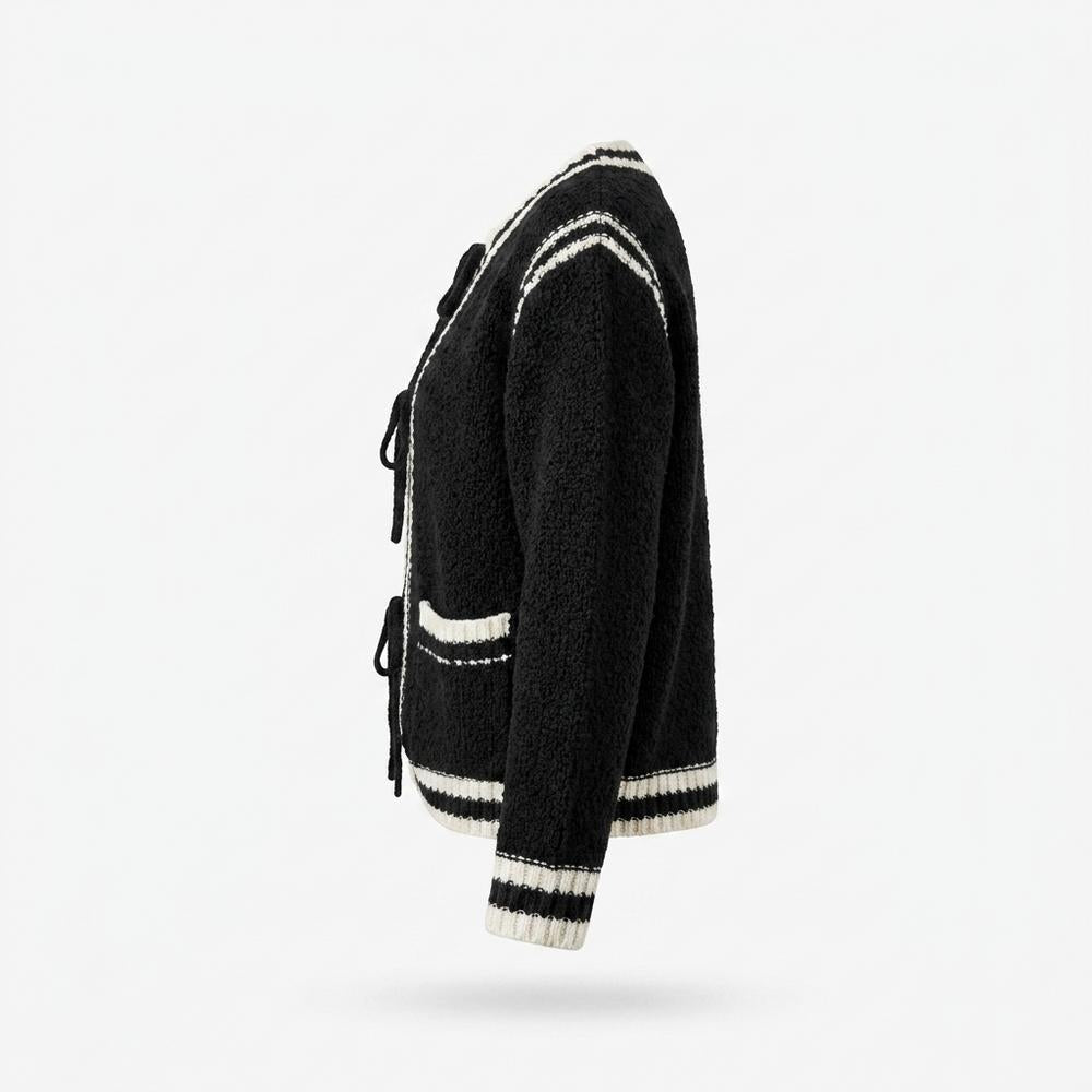 Allsaints Leather - Coram | Textured Tie-Front Knit Cardigan Women