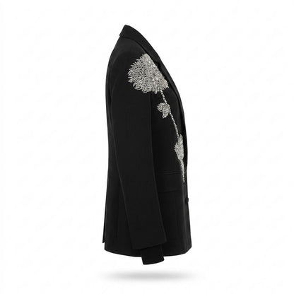 Allsaints Leather - Alkar | Embroidered Single-Breasted Blazer Women