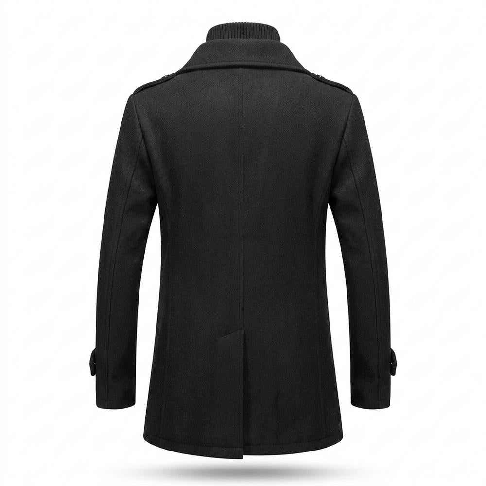 Allsaints Leather - Lomor | Wool-Blend Funnel-Neck Coat Men