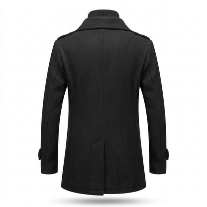 Allsaints Leather - Lomor | Wool-Blend Funnel-Neck Coat Men