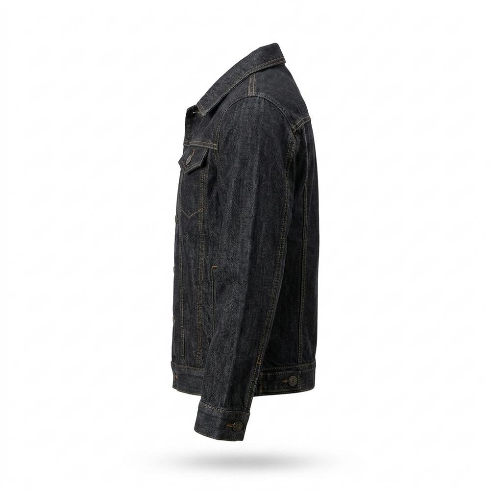 Allsaints Leather - Salom | Buttoned Slim-Fit Denim Jacket Men