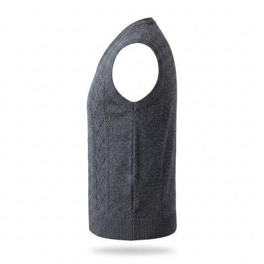 Allsaints Leather - Veken | Cable-Knit V-Neck Vest Men