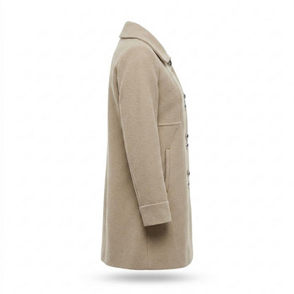 Allsaints Leather - Armar | Single-Breasted Peter Pan Collar Coat Women