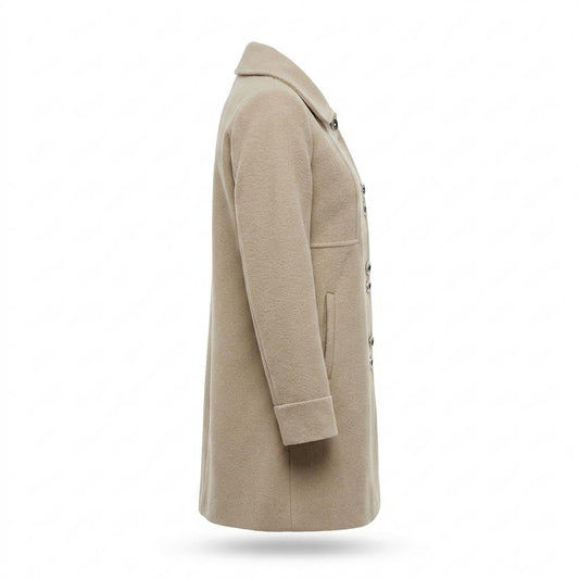 Allsaints Leather - Armar | Single-Breasted Peter Pan Collar Coat Women