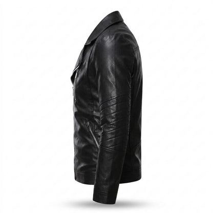 Allsaints Leather - Lodan | Asymmetrical Fitted Leather Jacket Men