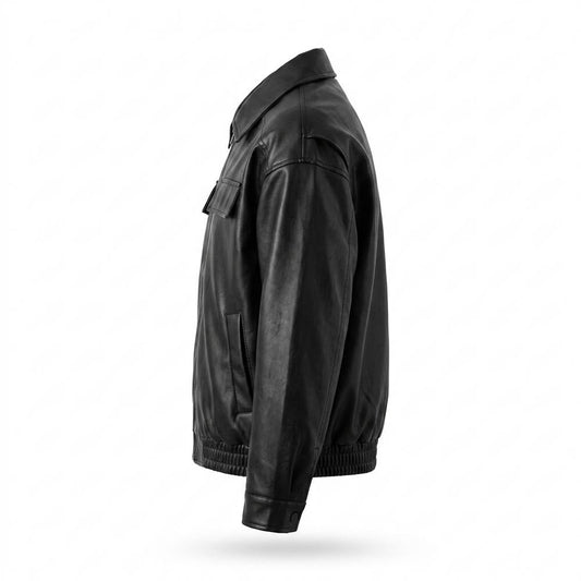 Allsaints Leather - Cuser | Zip-Up Relaxed-Fit Leather Jacket Unisex