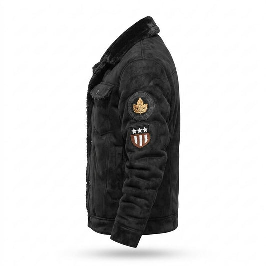 Allsaints Leather - Vinur | Plush-Lined Button-Up Jacket Men
