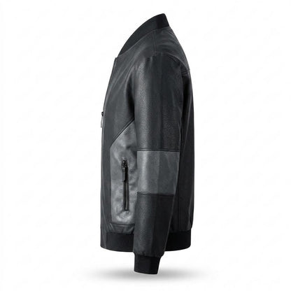 Allsaints Leather - Lamon | Color-Blocked Zip-Up Leather Jacket Men