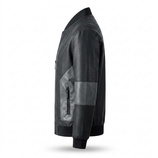 Allsaints Leather - Lamon | Color-Blocked Zip-Up Leather Jacket Men