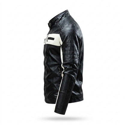 Allsaints Leather - Kevan | Quilted Two-Tone Leather Jacket Men