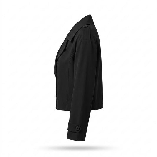 Allsaints Leather - Notor | Double-Breasted Cropped Jacket Women