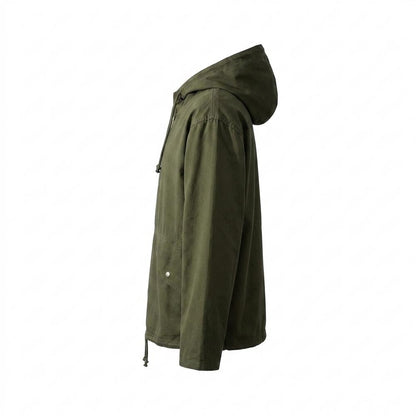 Allsaints Leather - Valar | Hooded Pullover Jacket Unisex