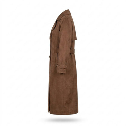 Allsaints Leather - Rorut | Double-Breasted Belted Coat Women