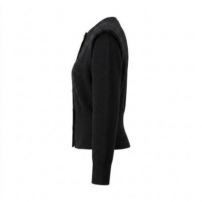Allsaints Leather - Vesan | Structured Shoulder Button-Front Knit Cardigan Women