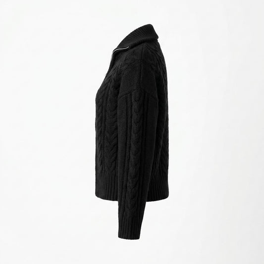 Allsaints Leather - Vaven | Zip-Up Cable-Knit Knit Cardigan Women