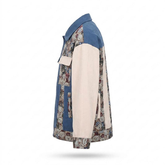 Allsaints Leather - Nehom | Color-Blocked Patterned Jacket Unisex