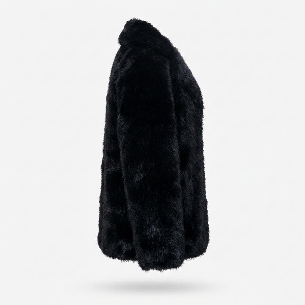 Allsaints Leather - Yoser | Faux Fur Notched Lapel Coat Women