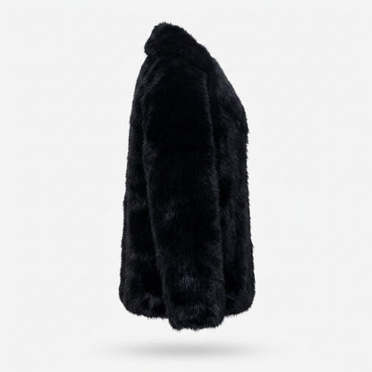 Allsaints Leather - Yoser | Faux Fur Notched Lapel Coat Women