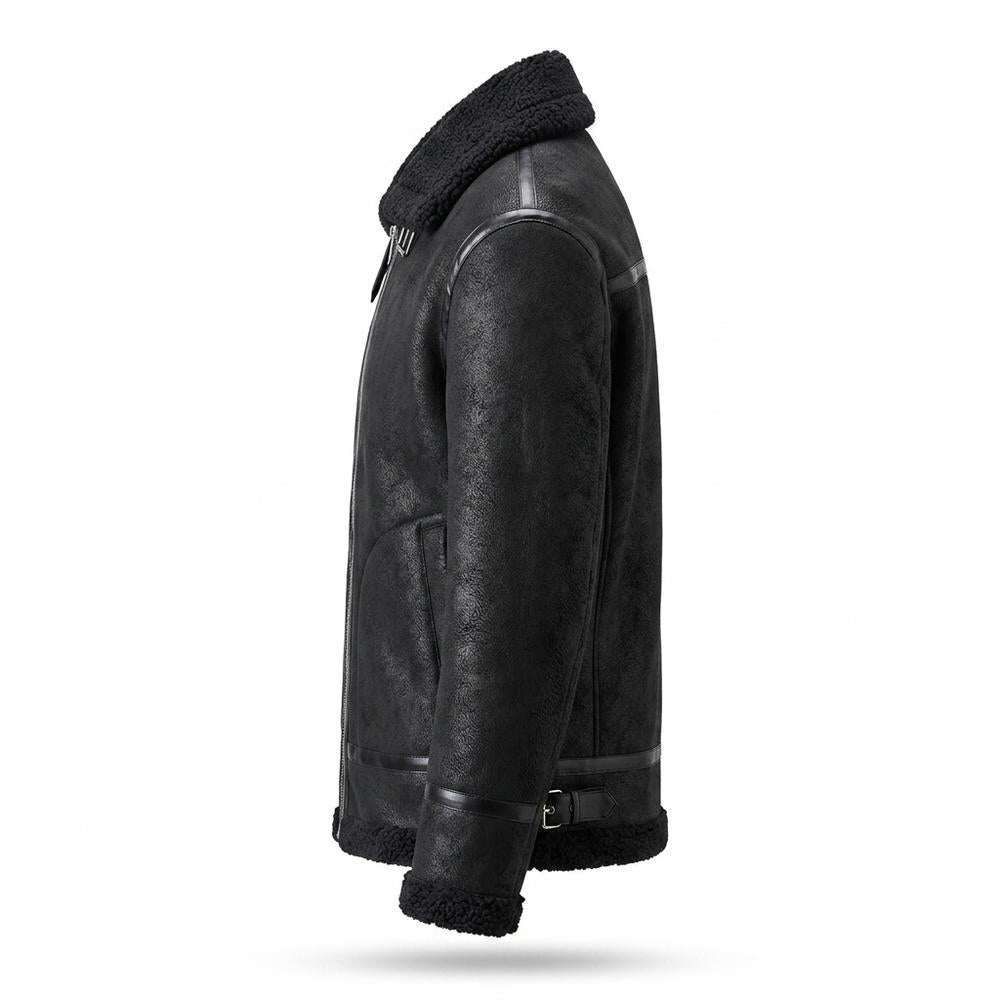 Allsaints Leather - Nemer | Fleece-Lined Zip-Up Leather Jacket Men