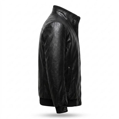 Allsaints Leather - Ladan | Zip-Up Stand-Collar Leather Jacket Men